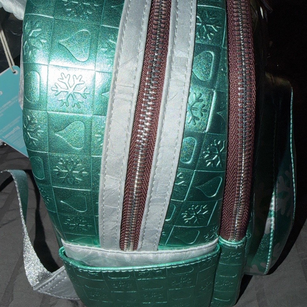 Loungefly Mint Truffle Backpack With Snowflakes - image 4